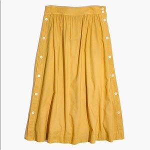Madewell Side-Button Midi Skirt - Size 6